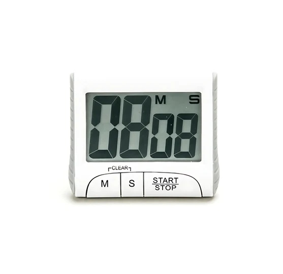 Timer Square White Plastic